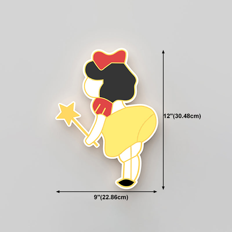 Stile per bambini a forma unica muro di metallo 1 luce da parete leggera luce