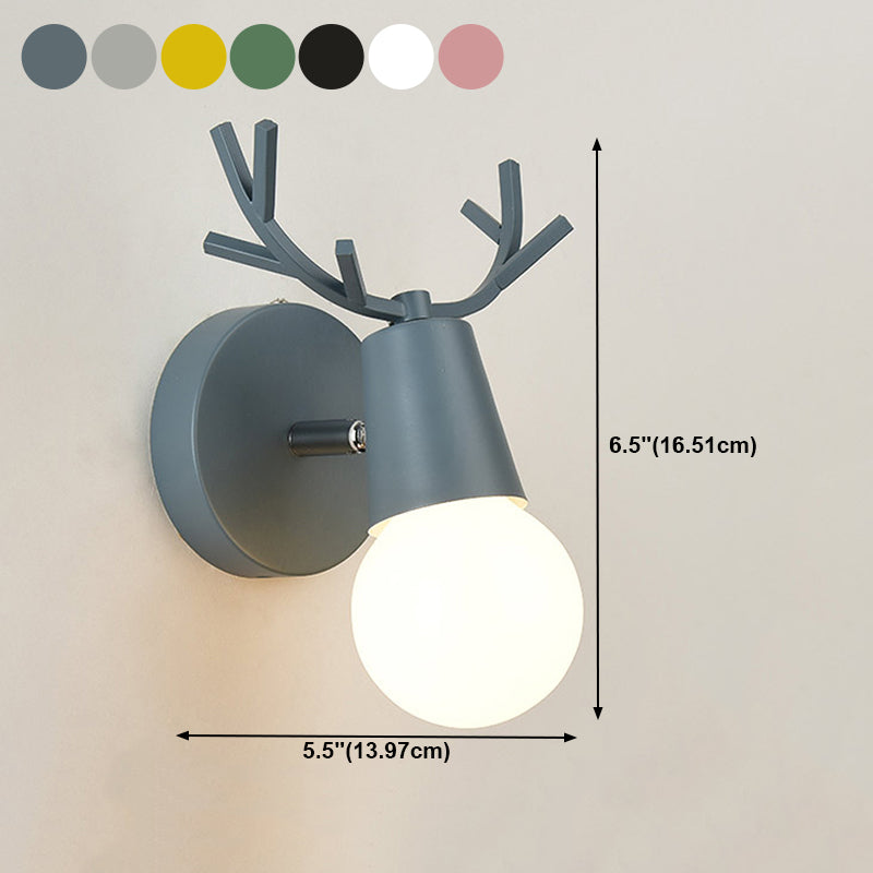 1-Light Unique Wall Sconce Modern Style Metal Wall Lighting for Dining Room