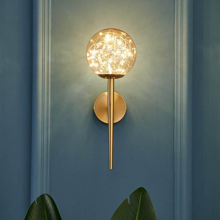 Kugelform Glaswand Licht moderner Stil 1 Leicht Wandhalterung Licht