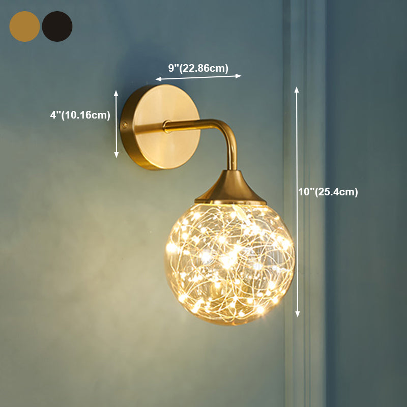 Kugelform Glaswand Licht moderner Stil 1 Leicht Wandhalterung Licht