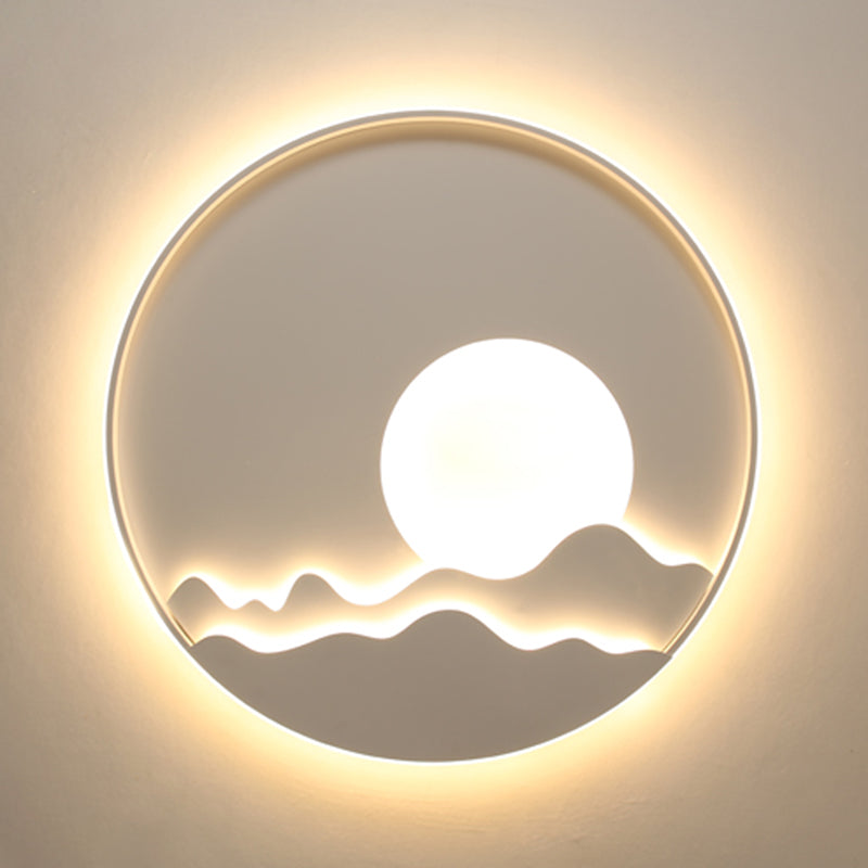 Geometrische Form Metallwandlicht moderne Stil 1 Lichtwand montieren Licht in Weiß