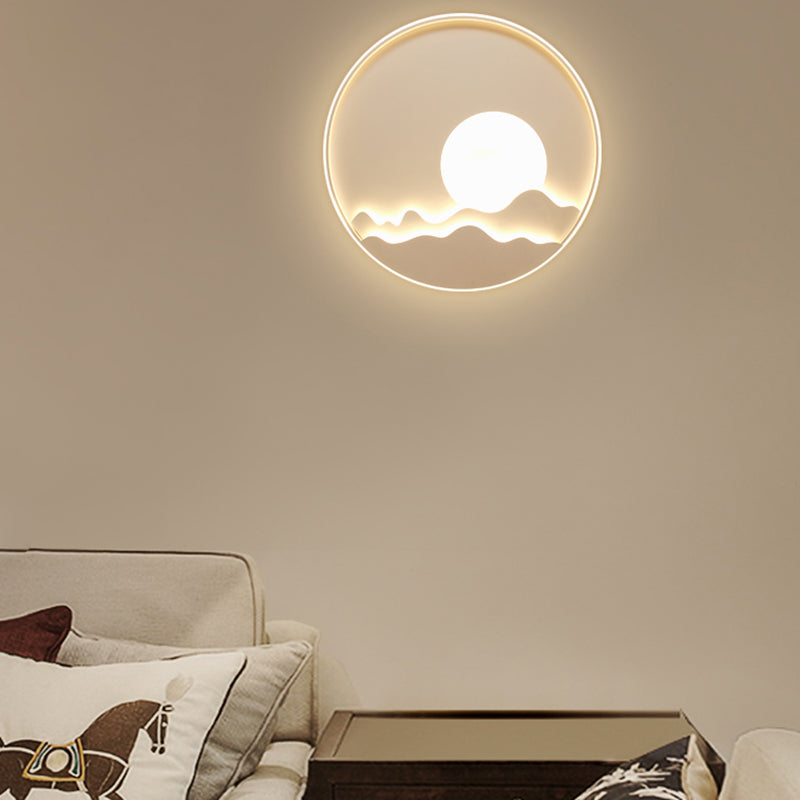 Geometrische Form Metallwandlicht moderne Stil 1 Lichtwand montieren Licht in Weiß