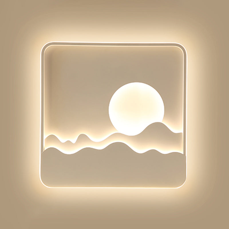 Geometrische Form Metallwandlicht moderne Stil 1 Lichtwand montieren Licht in Weiß