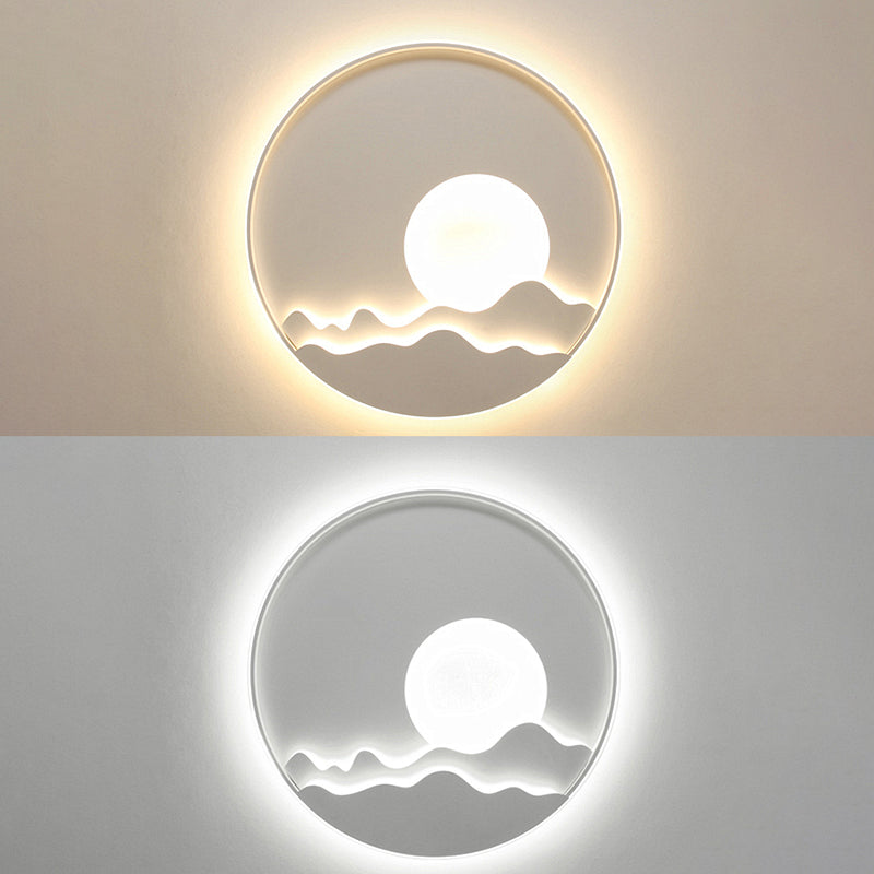 Geometrische Form Metallwandlicht moderne Stil 1 Lichtwand montieren Licht in Weiß