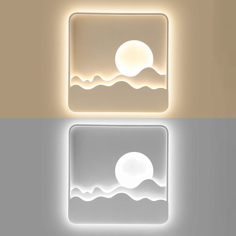 Geometrische Form Metallwandlicht moderne Stil 1 Lichtwand montieren Licht in Weiß