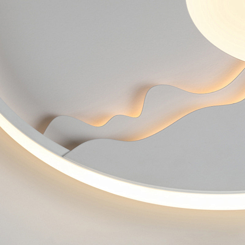 Geometrische Form Metallwandlicht moderne Stil 1 Lichtwand montieren Licht in Weiß