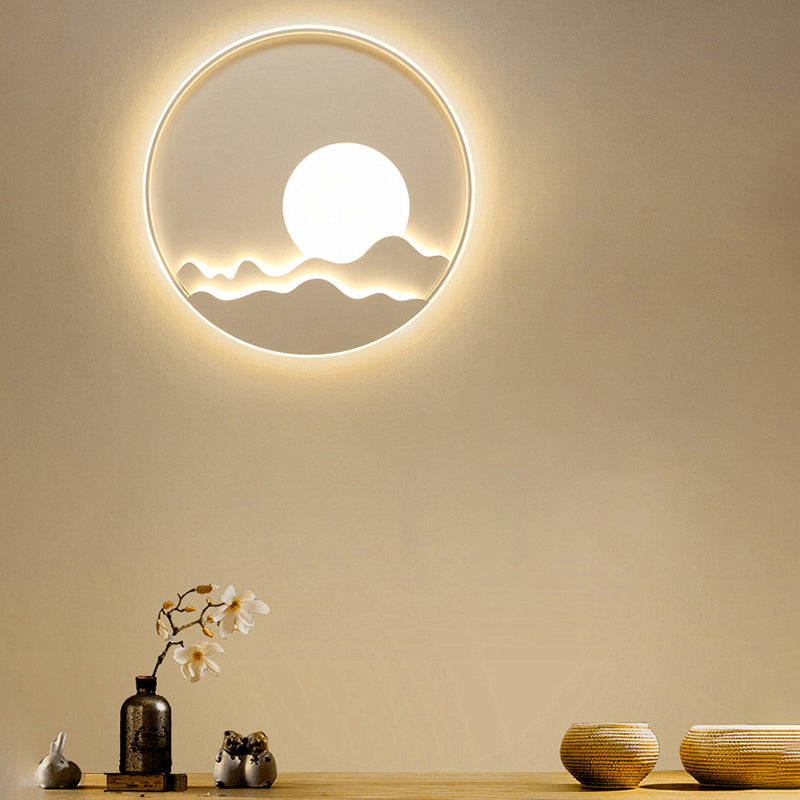 Geometrische Form Metallwandlicht moderne Stil 1 Lichtwand montieren Licht in Weiß