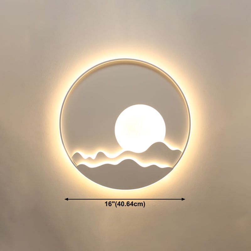 Geometrische Form Metallwandlicht moderne Stil 1 Lichtwand montieren Licht in Weiß