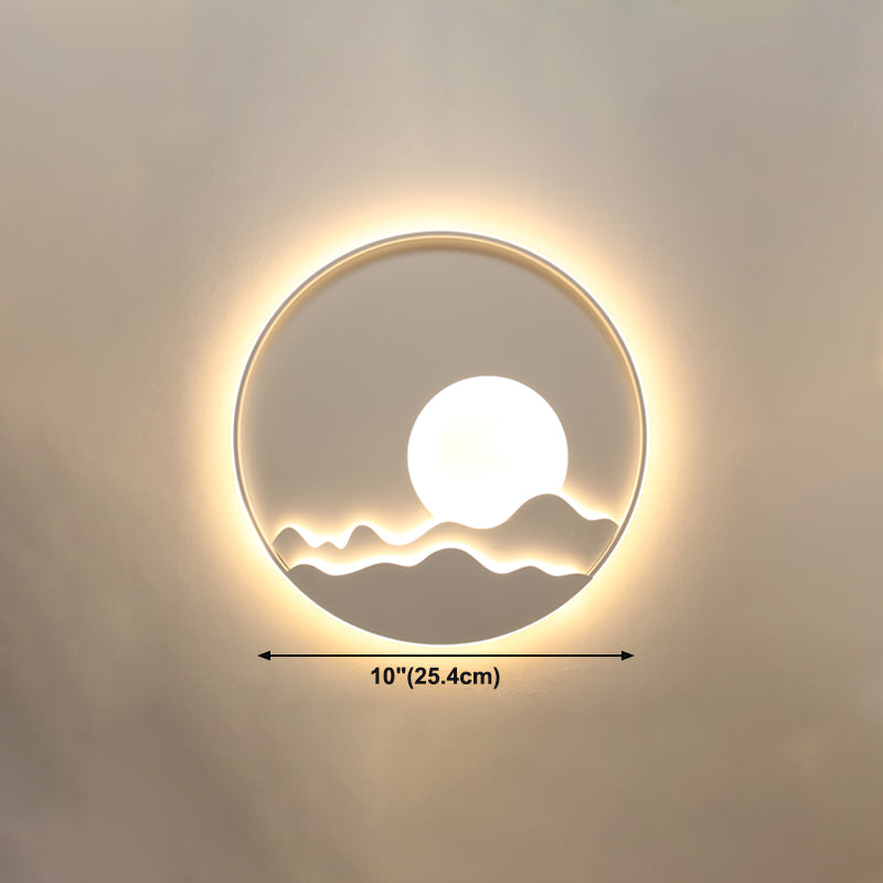 Geometrische Form Metallwandlicht moderne Stil 1 Lichtwand montieren Licht in Weiß