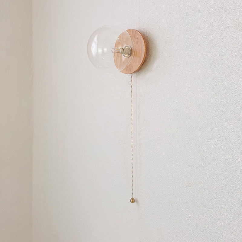 Glass Ball Wall Light Fixture Modern Style Wall Sconce Light for Living Room