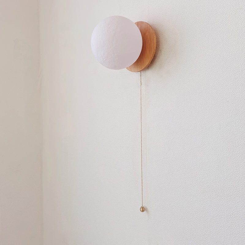 Glass Ball Wall Light Fixture Modern Style Wall Sconce Light for Living Room