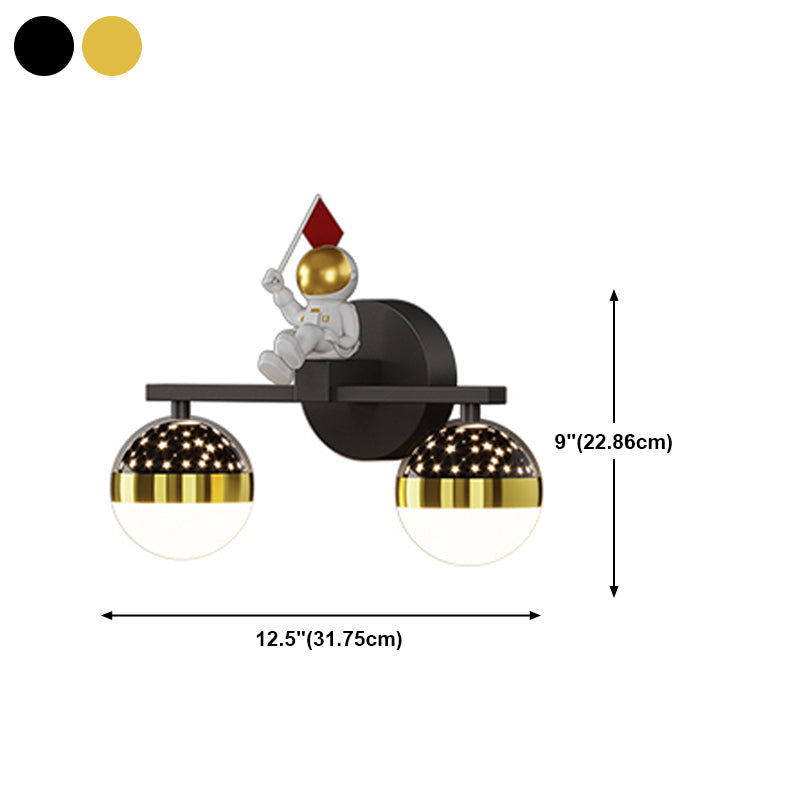 Geometria a forma di pareti luci per bambini in stile metallo 2 luci di montaggio a parete leggera