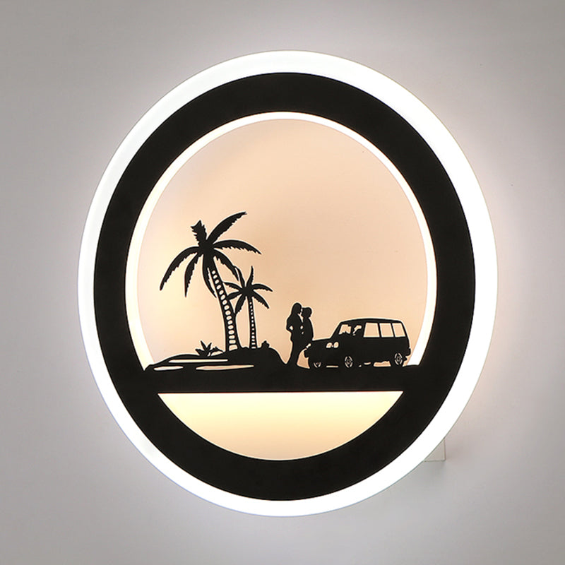 Lámparas de montaje en la pared redondo de estilo moderno 1 Lámparas de pared ligeras