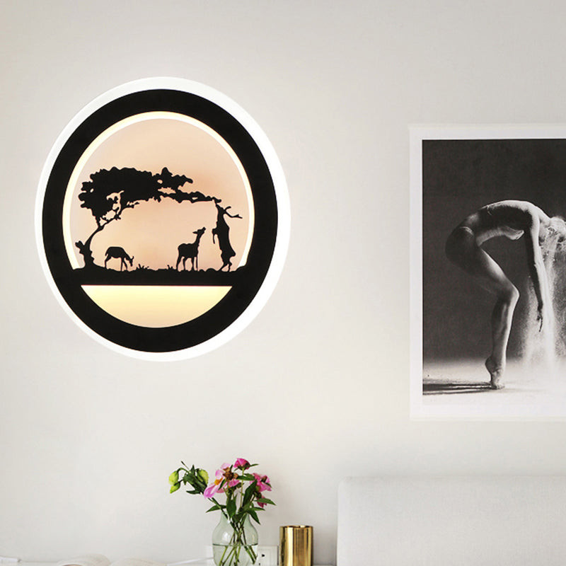 Lámparas de montaje en la pared redondo de estilo moderno 1 Lámparas de pared ligeras