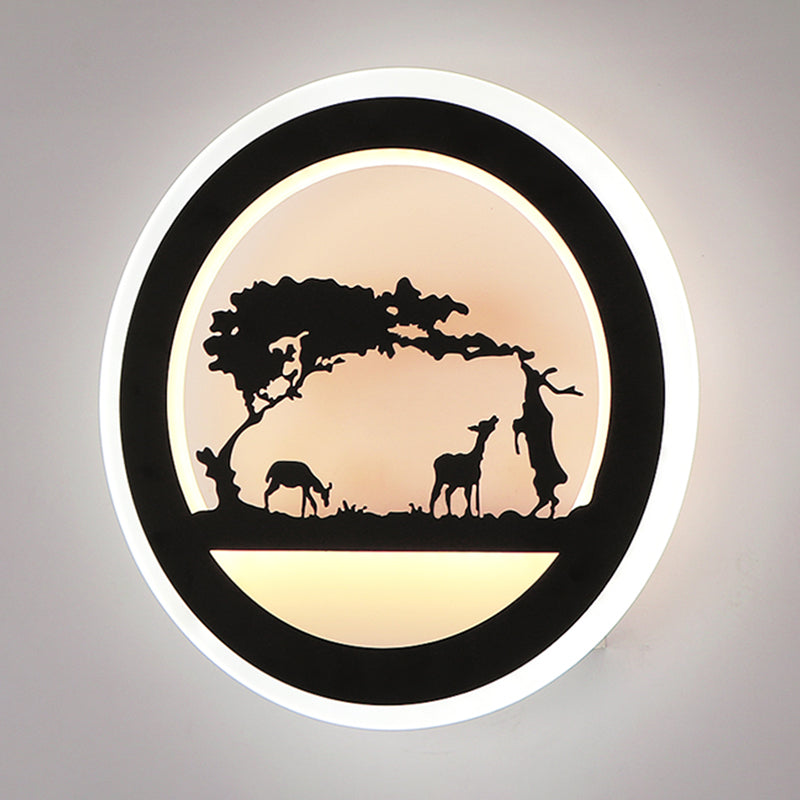 Lámparas de montaje en la pared redondo de estilo moderno 1 Lámparas de pared ligeras