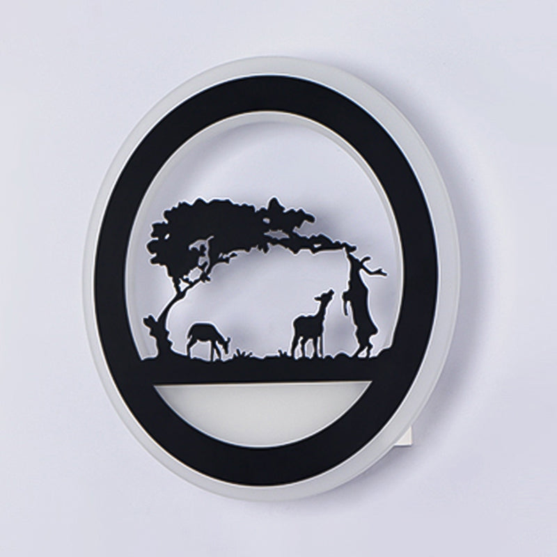 Moderne Stil runde Wandlampen Metall 1 Lichtwandlampen