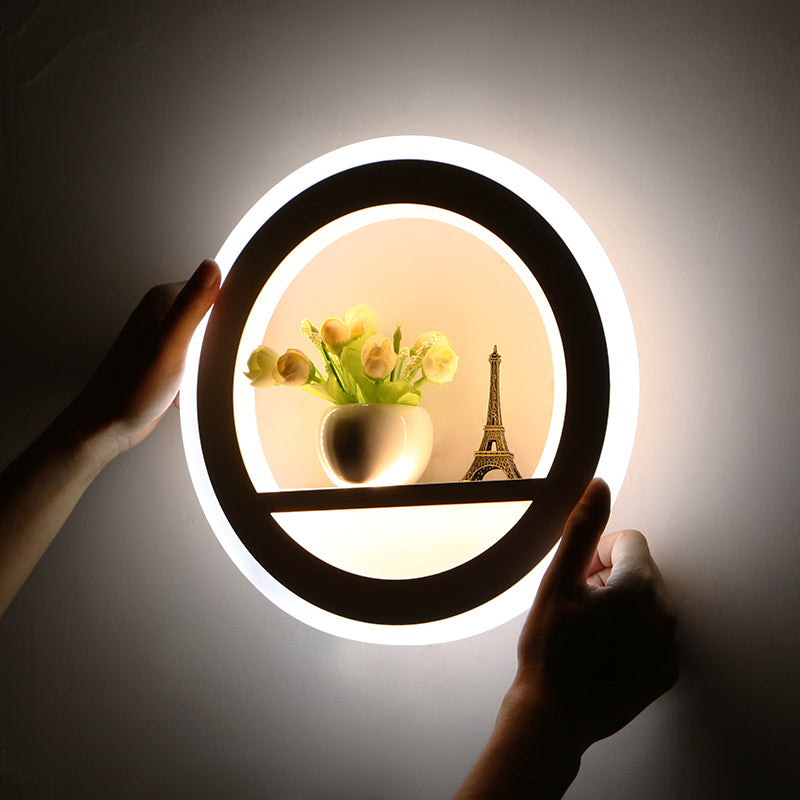 Lámparas de montaje en la pared redondo de estilo moderno 1 Lámparas de pared ligeras