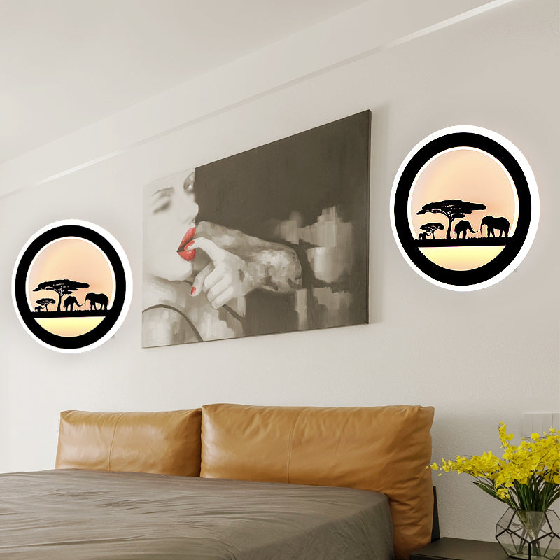 Lámparas de montaje en la pared redondo de estilo moderno 1 Lámparas de pared ligeras