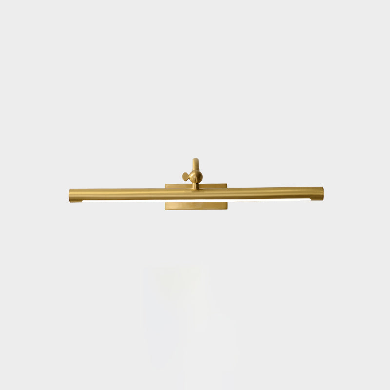 Linear Shade Metal Wall Sconce Modern Style 1 Light Mirror Wall Mounted Light Fixture