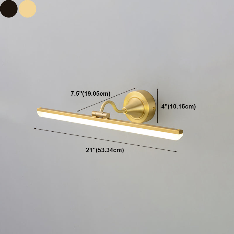 Lumo moderno a 1 luci moderni in metallo a sfumatura di tonalità lineare