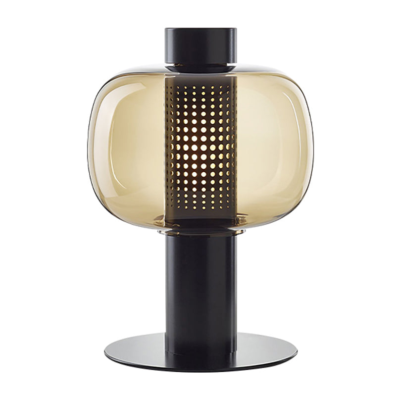 1 lampe de table de nuit géométrique légère lampe de table en verre de style moderne