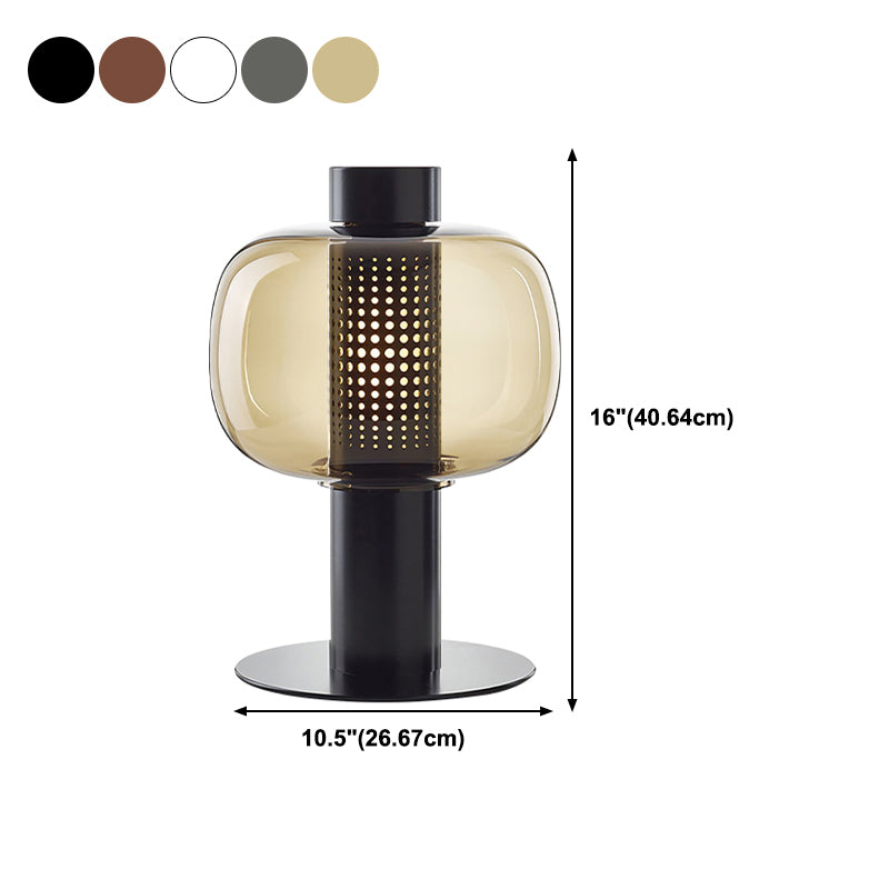 1 lampe de table de nuit géométrique légère lampe de table en verre de style moderne