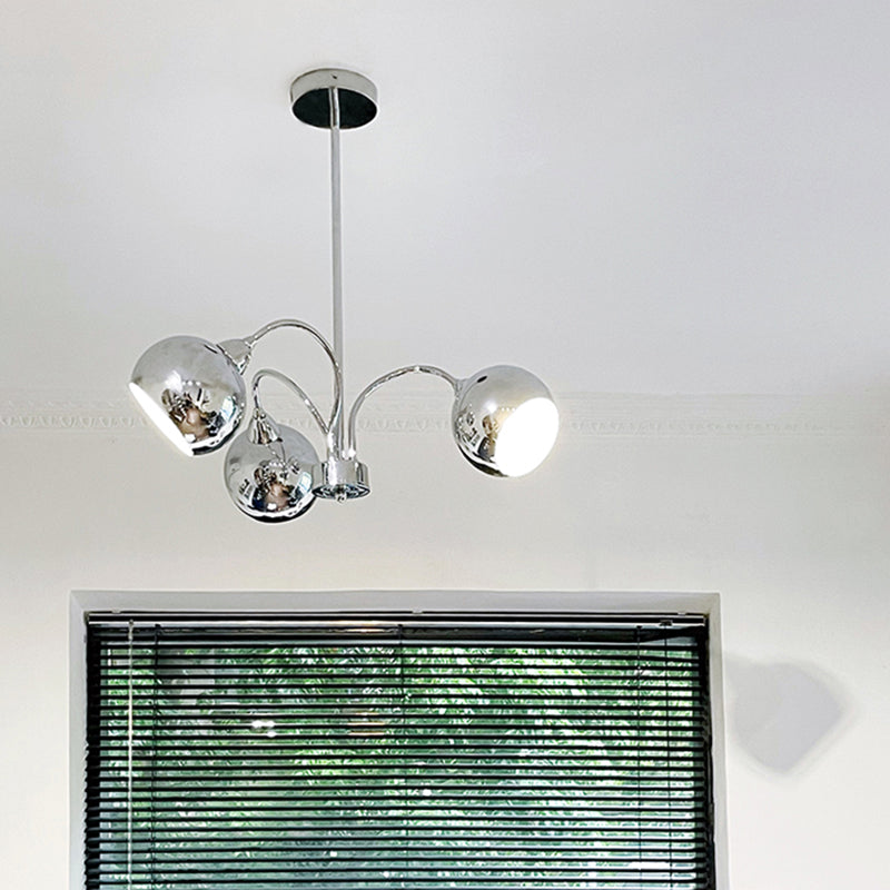 Postmodern Style Chandelier Light Metal Pendant Light in Silver for Living Room