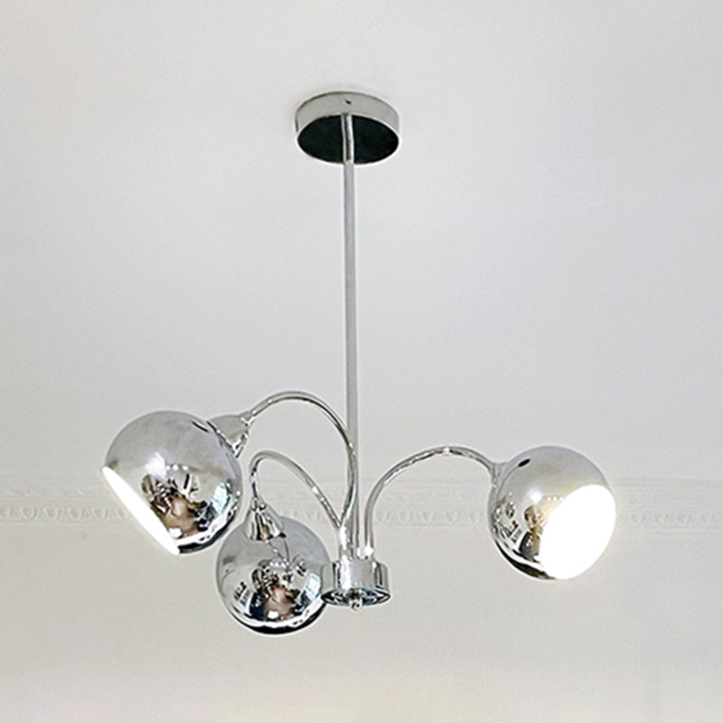 Postmodern Style Chandelier Light Metal Pendant Light in Silver for Living Room