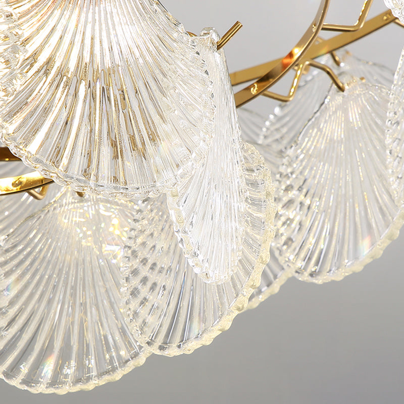 Luces colgantes de forma única luces de lámpara de vidrio de estilo moderno en oro