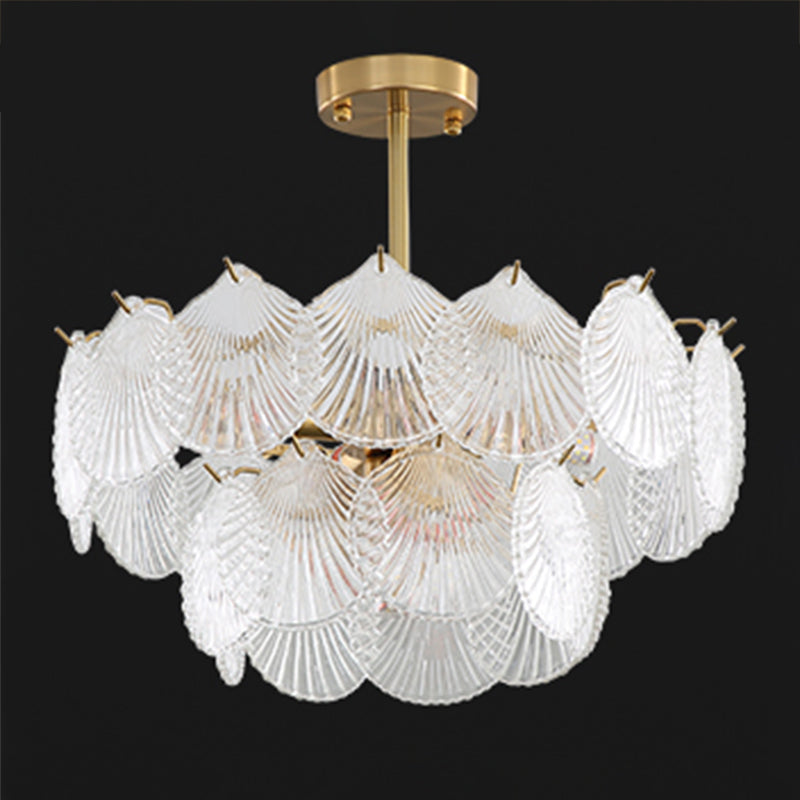 Luces colgantes de forma única luces de lámpara de vidrio de estilo moderno en oro