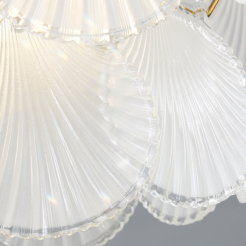 Luces colgantes de forma única luces de lámpara de vidrio de estilo moderno en oro