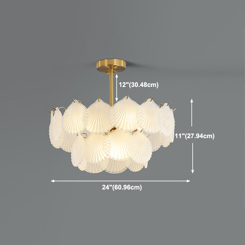 Luces colgantes de forma única luces de lámpara de vidrio de estilo moderno en oro