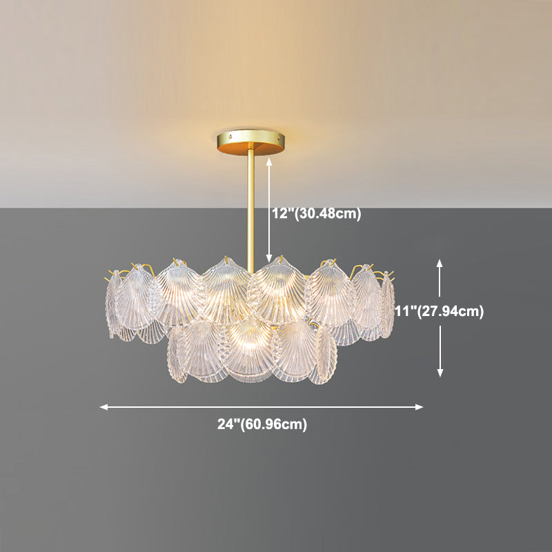 Luces colgantes de forma única luces de lámpara de vidrio de estilo moderno en oro