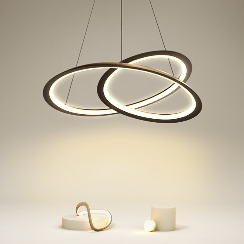 Twisted Shade Metal Chandelier Light Modern 1-Light Chandelier Lighting Fixture