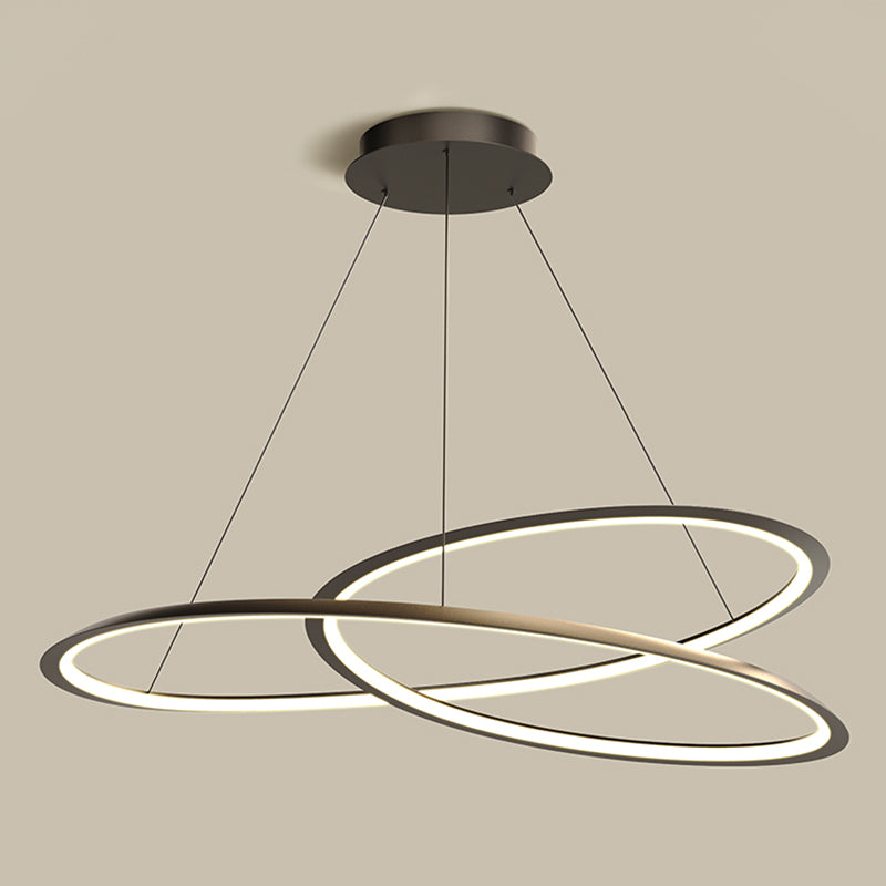 Twisted Shade Metal Chandelier Light Modern 1-Light Chandelier Lighting Fixture