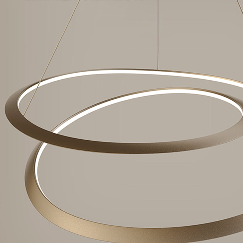 Twisted Shade Metal Chandelier Light Modern 1-Light Chandelier Lighting Fixture