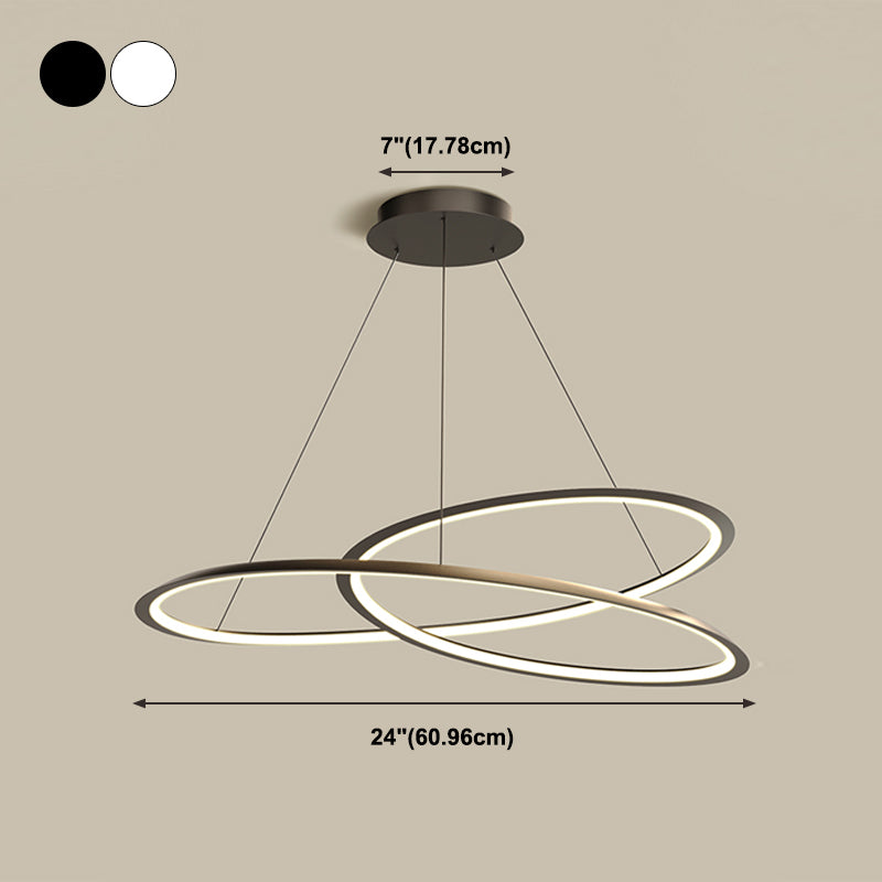 Twisted Shade Metal Chandelier Light Modern 1-Light Chandelier Lighting Fixture