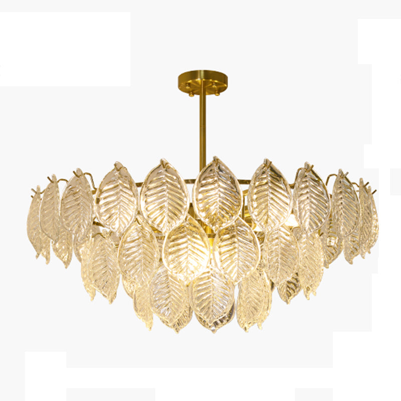 Contemporary Style Geometry Pendant Chandeliers Glass Hanging Pendant Lights in Gold