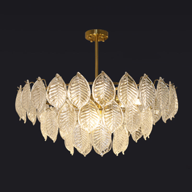 Contemporary Style Geometry Pendant Chandeliers Glass Hanging Pendant Lights in Gold