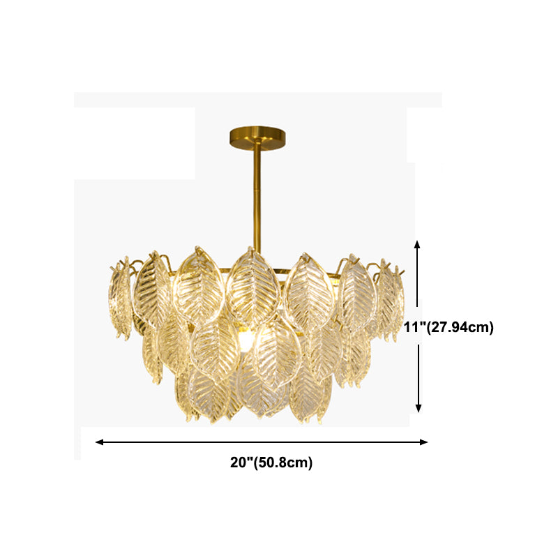 Contemporary Style Geometry Pendant Chandeliers Glass Hanging Pendant Lights in Gold