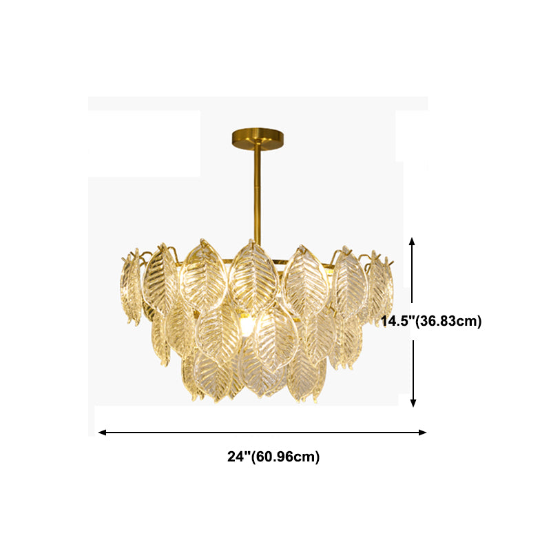Contemporary Style Geometry Pendant Chandeliers Glass Hanging Pendant Lights in Gold