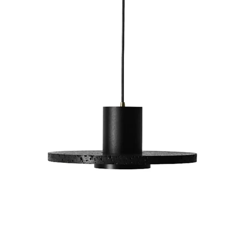 Pendentif de plafond noir moderne Éclairage du roche légère avec 1 lumière