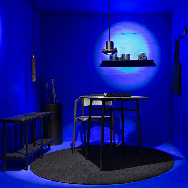 Pendentif de plafond noir moderne Éclairage du roche légère avec 1 lumière