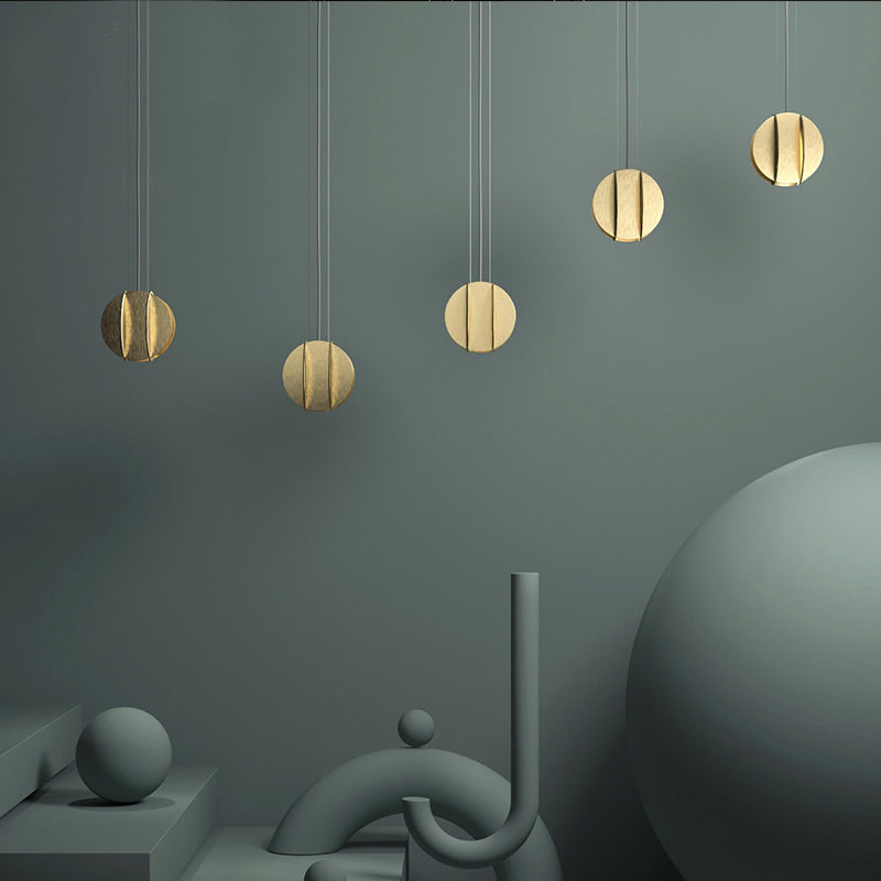 Bronze Contemporary Hanging Lamp Bedroom Iron Pendant Ceiling Light with 1 Light