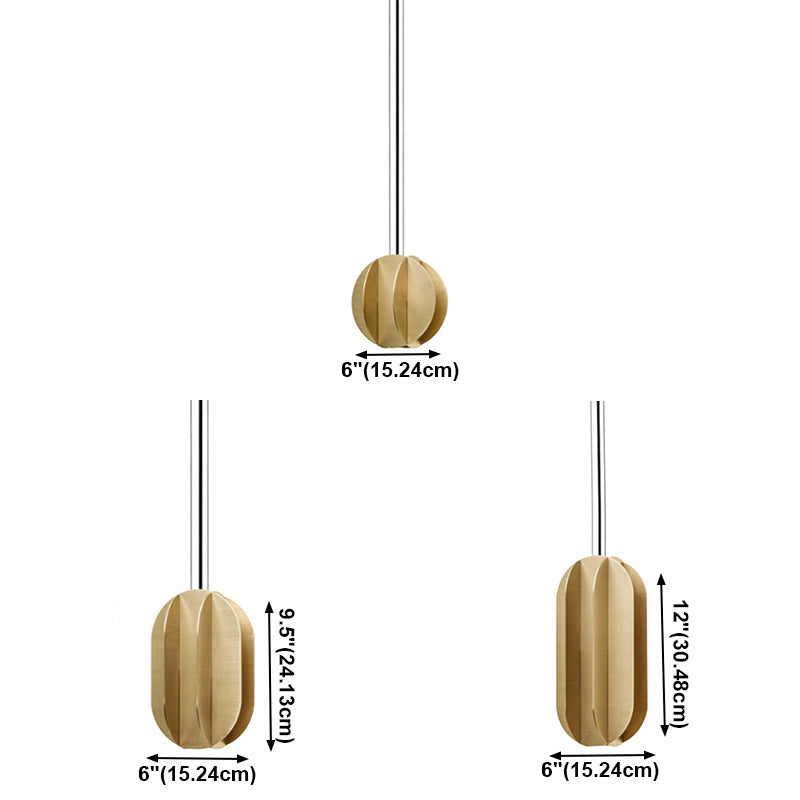 Bronze Contemporary Hanging Lamp Bedroom Iron Pendant Ceiling Light with 1 Light