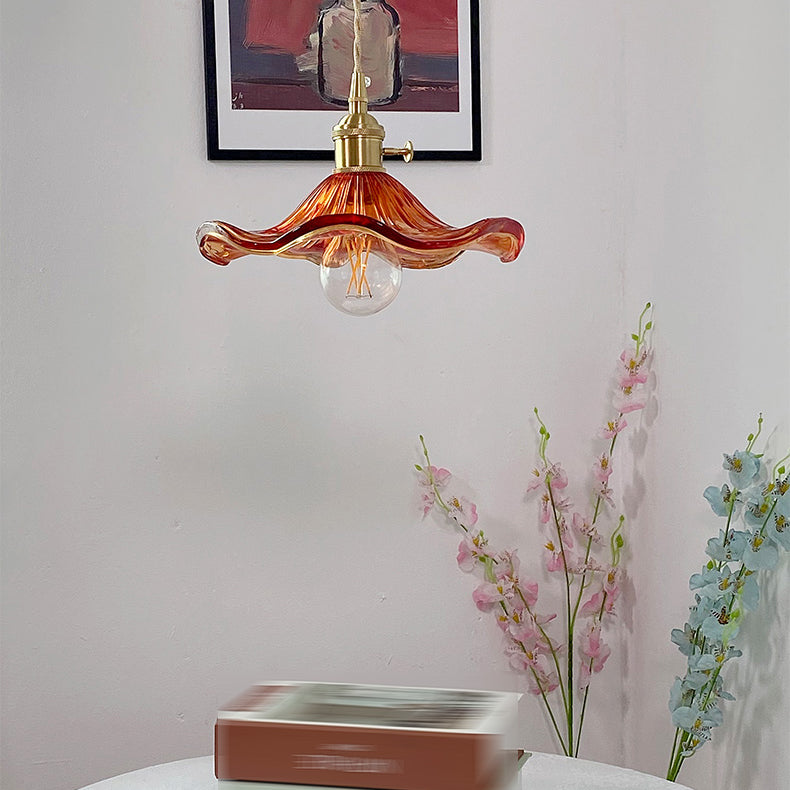 Luce a sospensione industriale a 1 luci di vetro appeso al soffitto per sala da pranzo