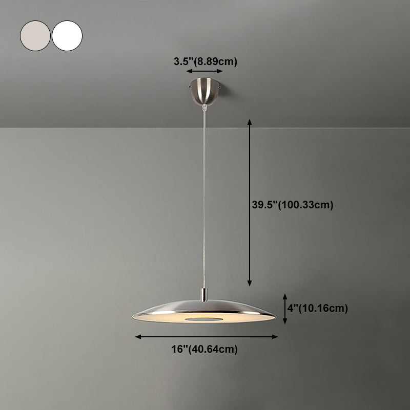 Disc Metal LED Hanging Pendant Light Minimalist Style Ceiling Pendant Light