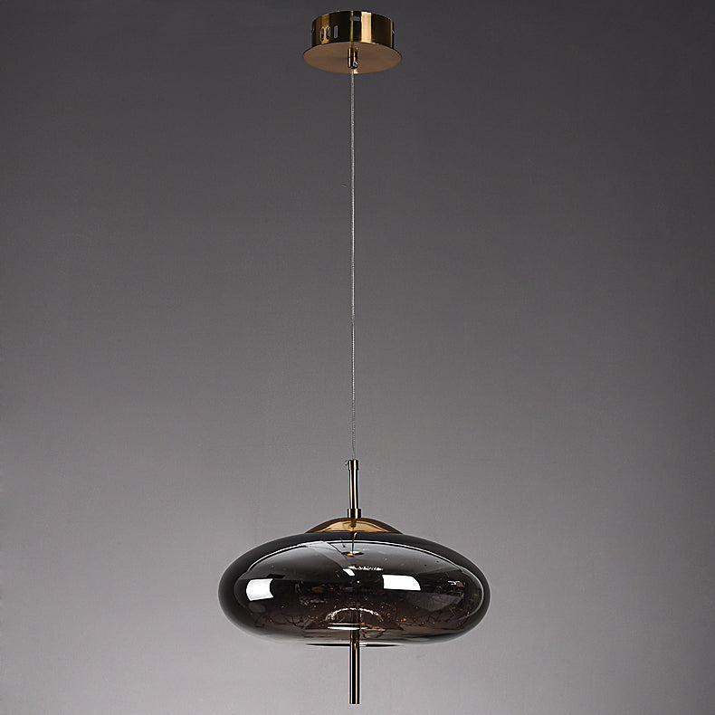 Geometric Shape Glass Hanging Light Modern Style 1 Light Hanging Light Fixtures
