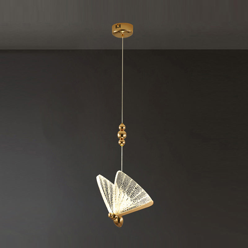 Butterfly Shape Metal Hanging Light Modern Style Multi Lights Cluster Pendant