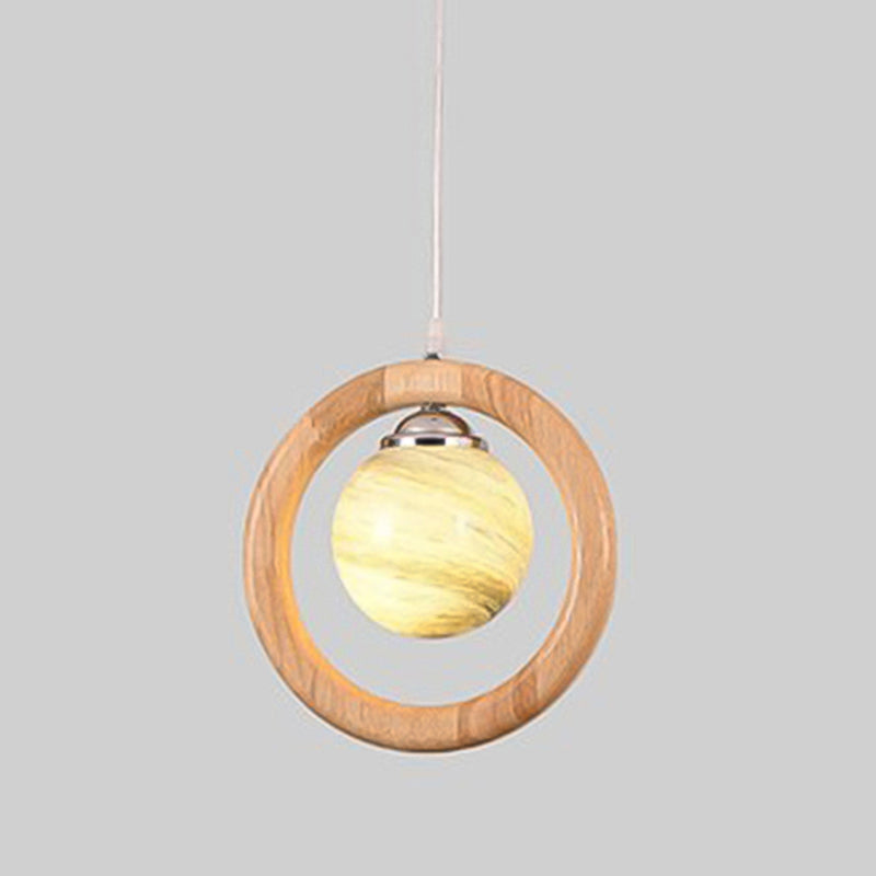 Simplicity Wooden Hanging Light Modern Pendant Lighting Fixture for Sitting Room